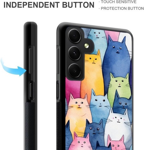 For Samsung A15 A16 S23 S24 S25 Ultra FE bunch cat ink lines Anti scratch Cover - 第 13/25 張圖片
