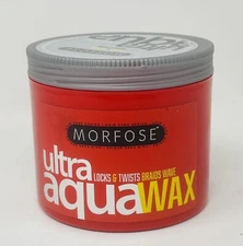 Morfose Ultra Aqua Hair Wax Locks & Twists Braids Wave 16,9 Oz  (Red)