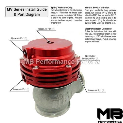 2Sets 38mm Turbo External Wastegate MVS BOV Boost W/ Tial V-Band - Foto 4