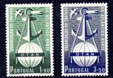PORTUGAL 1952 SCOTT #747-748 NATO MINT NEVER HINGED