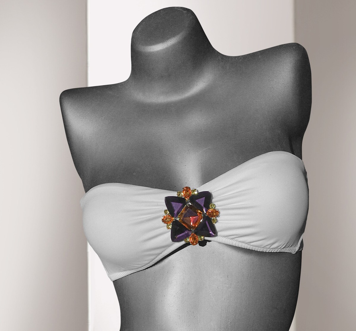 Victoria's Secret Rare Jewel Embellished Bandeau Bikini Top XS, S, M, L