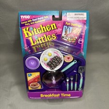 Tyco Kitchen Littles Bacon  Eggs Breakfast Time Set Barbie Sized NIB