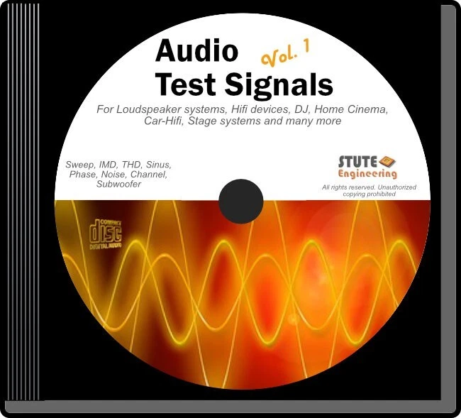 STUTE ENGINEERING # Profi Audio Test CD - 87 Titel - Rechteck - Sinus - Sweep - Noise - IMD DFD #