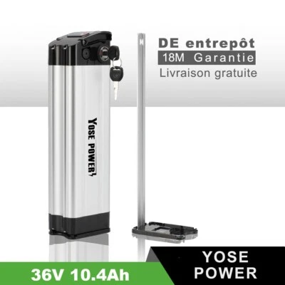 YOSE POWER 36V10.4Ah ebike Batterie de Vélo Electrique (Sans Chargeur) Pour 350W500W Moteur
