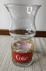Vintage Coca Cola Coke Hurricane Shaped Glass/Floating Candle Holder Vase