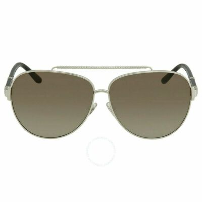 Tory Burch Silver Frame with Brown Lens Sunglasses Tory Burch TY9046 Crystal Grey Frame Silver Flash Mirror  main image 2