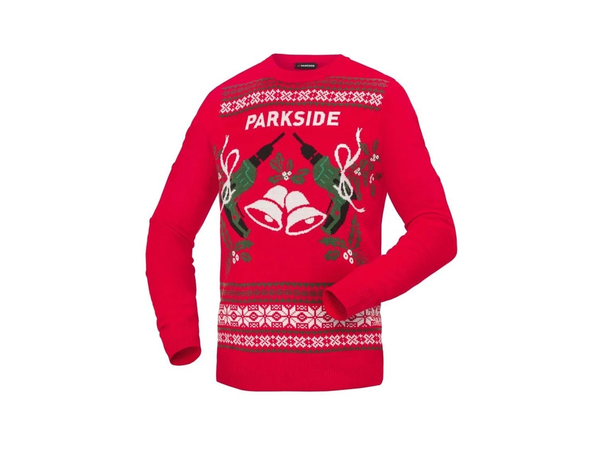 Pull De Noël Parkside Lidl - Taille L, Couleur Verte, 2025 - Neuf Avec étiquettes, Matière Acrylique
