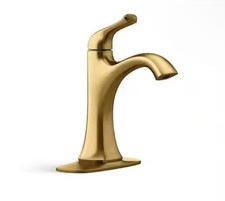KOHLER Sundae Single Handle Single Hole Faucet in Vibrant Brushed Moderne Brass