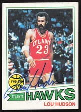 Lou Hudson Autographed 1977-78 Topps Card #85 Atlanta Hawks