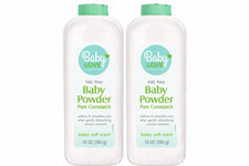 Baby Love Baby Powder with Cornstarch Talc-Free 10 Oz Pack Of 2 Baby Powders