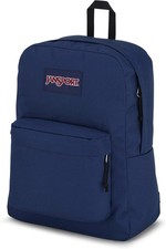 JanSport Superbreak Backpack - Durable, Lightweight Backpack Navy Brand New