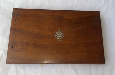 ANTIQUE  Royal Hawaiian  Koa Photo Album with OLD PHOTOS Yosemite vintage old