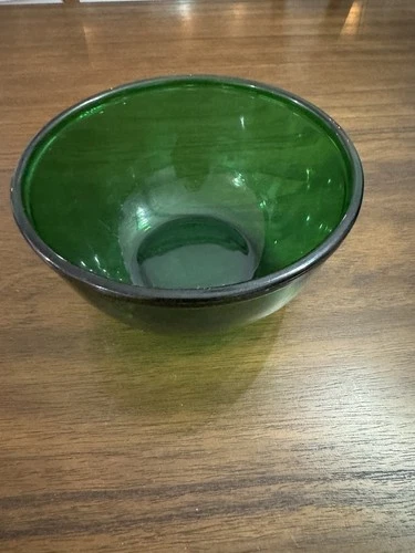 Vintage MCM Anchor Hocking Forest Green Mixing Bowl 7”