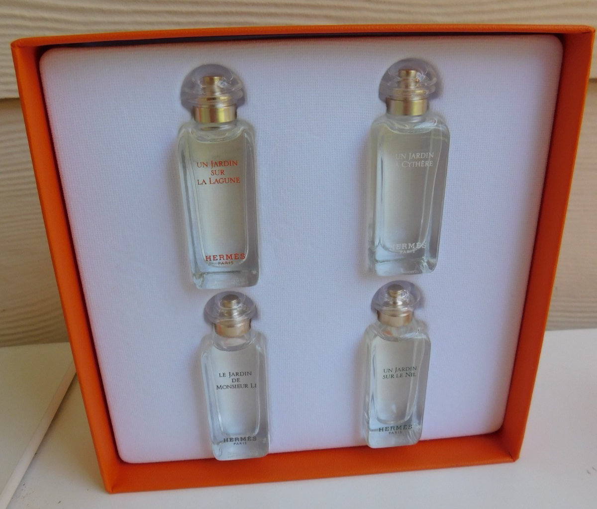Hermes Paris Mini Perfume Sampler Set Of 4 Jardin Collection