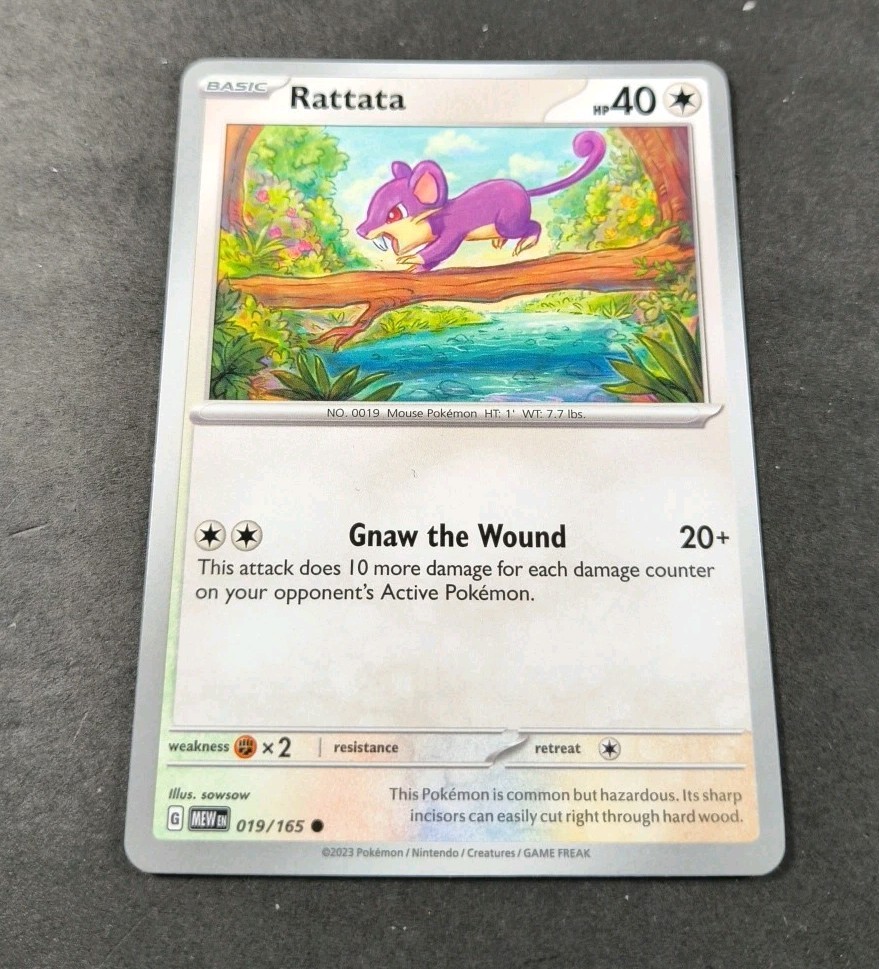 Pokemon 151 Rattata Common Card 019/165 NM
