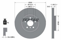 2X Textar Bremsscheibe Bremsscheiben Satz Bremsen Pro+ Vorne 92274405