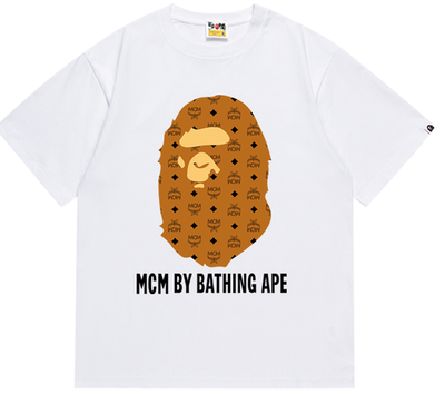 MCM アベイシングエイプ　tシャツ MCM × BAPE camo APE HEAD T-shirt White A Bathing Ape Size S