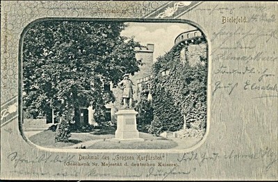 Postcard North Rhine-Westphalia (b246) Bielefeld 1901 monument to the Great Kurf