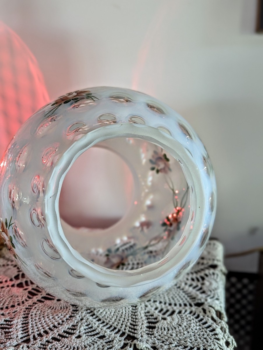 Fenton Glass French Opalescent Coin Dot Charleston Rose GWTW