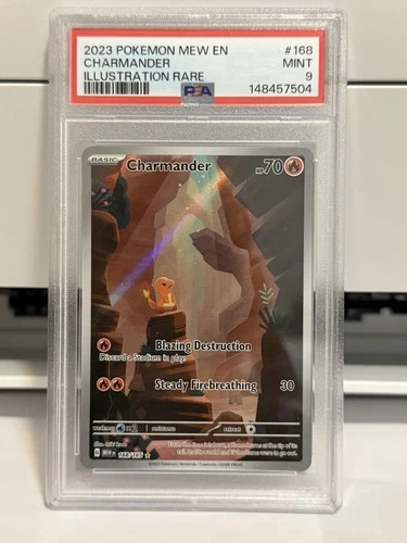 Pokémon Charmander Sv: Scarlet & Violet 151 Illustration Rare 168/165 Holo PSA 9