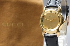 [Near MINT] Gucci 5100 M 34mm Gold Dial Quartz Men's Vintage Watch From JAPAN