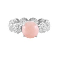 Rosa Opal Sterling Silber Ring- Echtschmuck