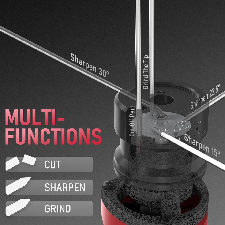 Afilador de electrodos de tungsteno YESWELDER amoladora para soldadura TIG, eléctrico portátil Foto 2 de 4