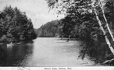 Postcard WI: Mirror Lake, Delton, Wisconsin,  Posted 1923