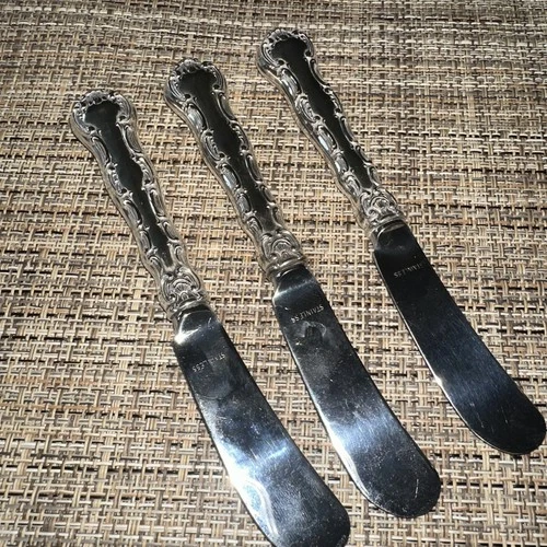 3 Gorham Strasbourg Sterling Handled Butter Knives (Classic Style) Excellent