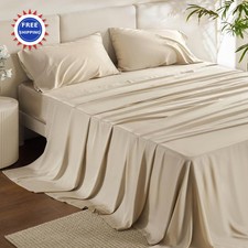 Bedsure King Size Sheet Set Cooling Sheets King Rayon Derived from Bamboo Deep