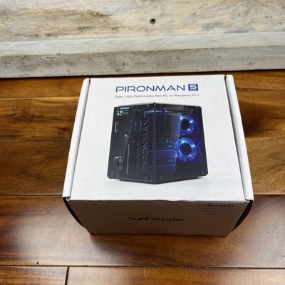Pironman 5-MAX Case for Raspberry Pi 5 Dual NVMe M.2 SSD NAS RAID OLED -NIB