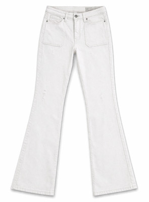DIESEL SandyB Patch Womens Jeans W24 L30 White Bootcut Regular Waist Denim