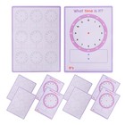 10 Sheets Kids Time Practice Paper Reusable Double Sided Clock Sheets