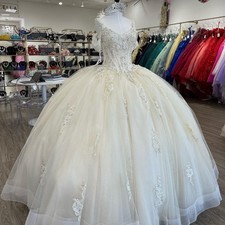 Princess Custom Quinceanera Dresses Off Shoulder Sweet 15 16 Party Ball Gowns