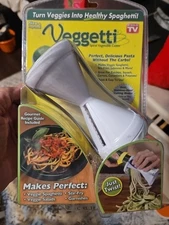 VEGGETTI SPIRAL VEGETABLE CUTTER BRAND NEW AS SEEN ON TV SPIRALISERS w/ RECIPES 