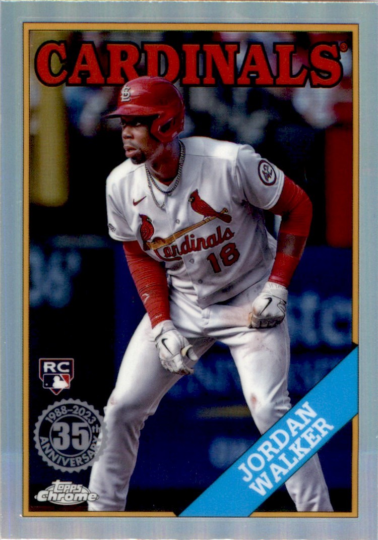 Jordan Walker 2023 Topps Chrome Update 1988 Baseball 35th Anniversary RC