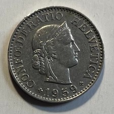 Switzerland 10 Rappen 1959 - Helvetia