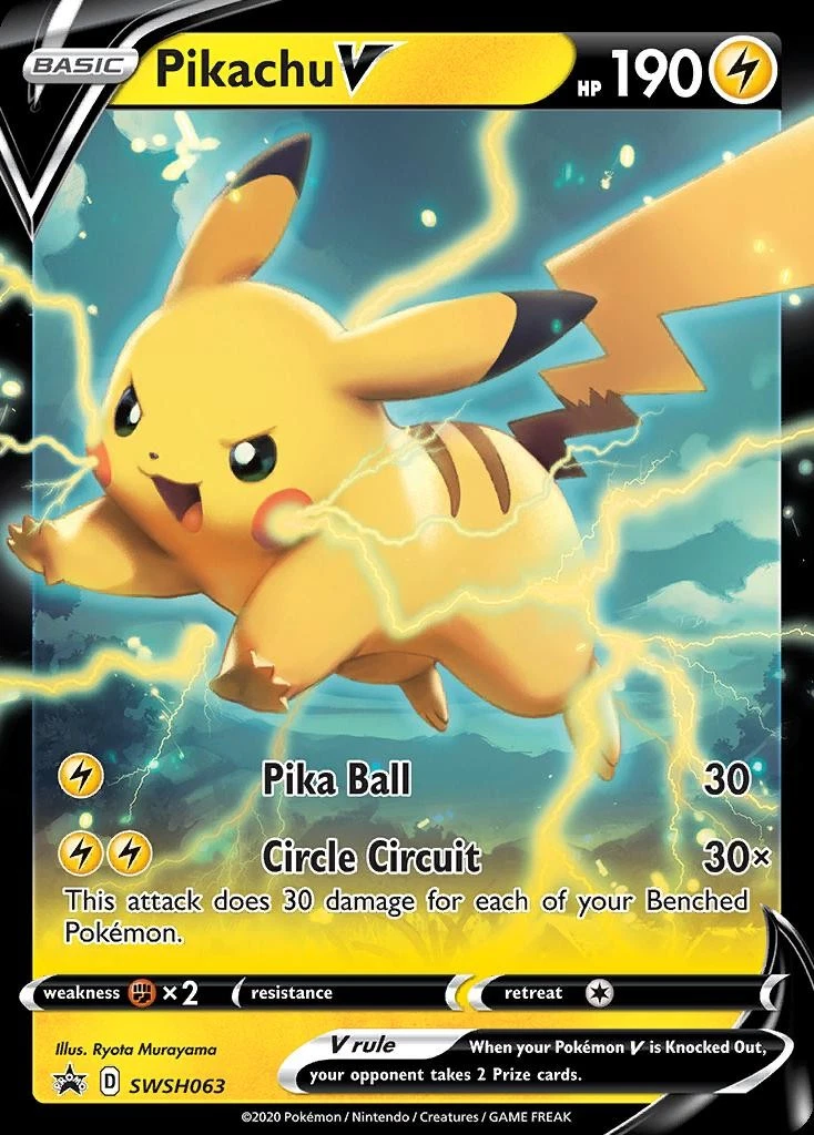 Pikachu V - SWSH Black Star Promos #SWSH063 Price & Value ($6.84