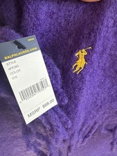 NWT Polo Ralph Lauren Men s Wool Blend Purple Scarf 84 X 18