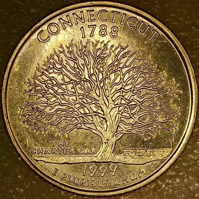 🔥 UNCIRCULATED TONED GEM!!! 1999-D CONNECTICUT STATE QUARTER DDO DDR VARIETY - Image 2 of 4