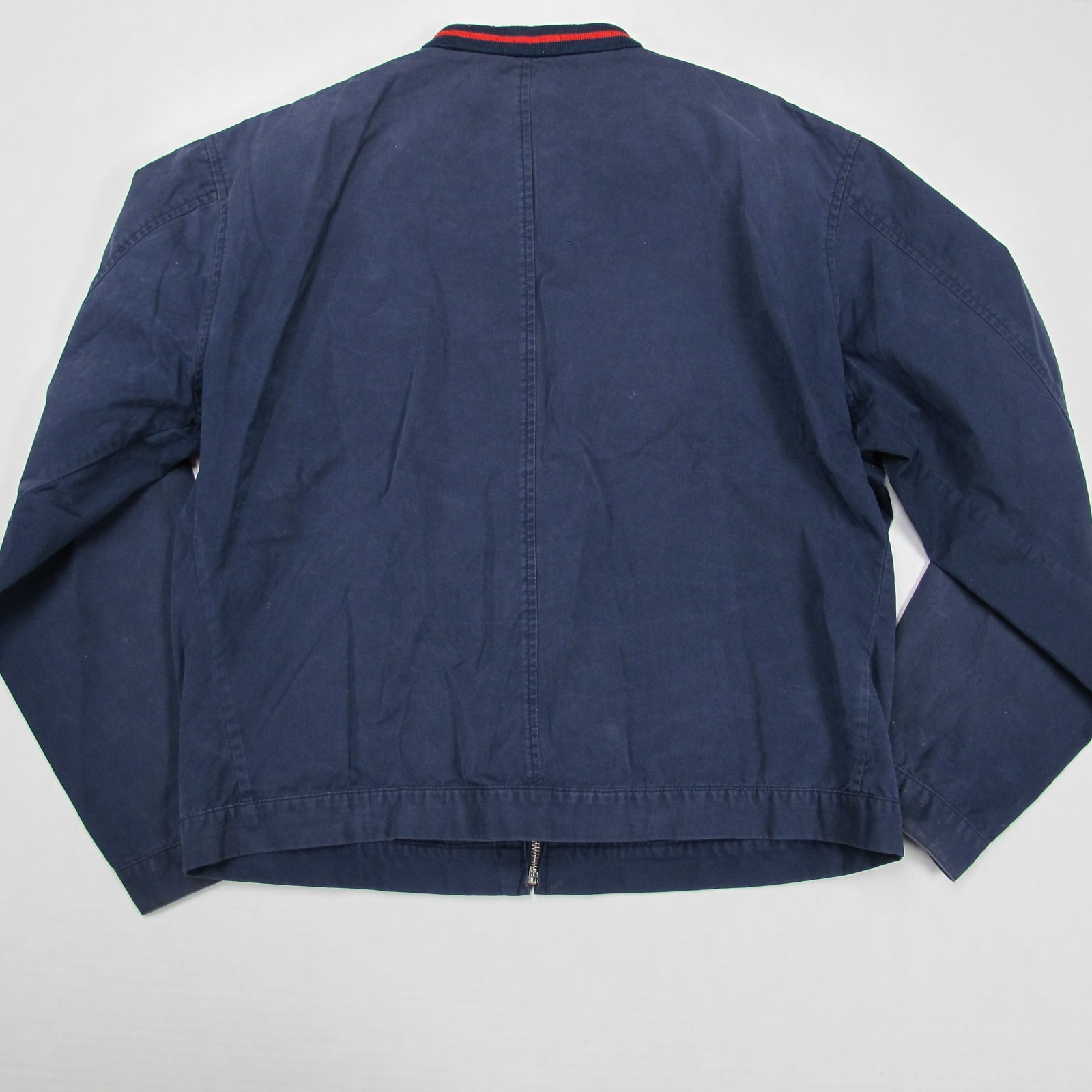 Vintage Polo Ralph Lauren Harrington Jacket Mens Large Navy Cafe Racer Stripe 90 thumbnail 17