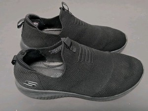 Sketchers 12837W Women’s Black Shoes Size 8 Wide Fit Memory Foam Air-Cooled Slip