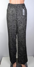 NWT Express Editor Women's Black/Gray Tweed Flare Leg Lined Pants size 8R