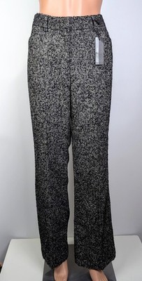 NWT Express Editor Women's Black/Gray Tweed Flare Leg Lined Pants size 8R