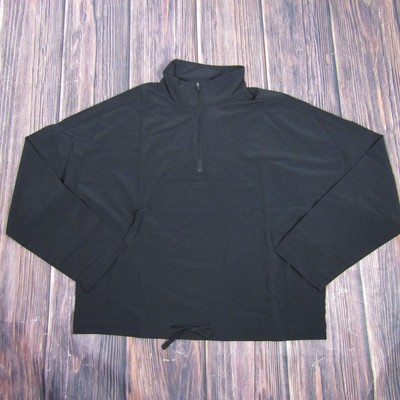 prAna Railay Pullover Womens Small Black Stretch Performance Woven UPF 50+ New