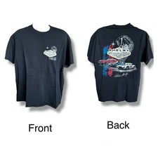 Official Shelby American Shirt Men's Unisex Black Graphic Las Vegas, Nevada XL