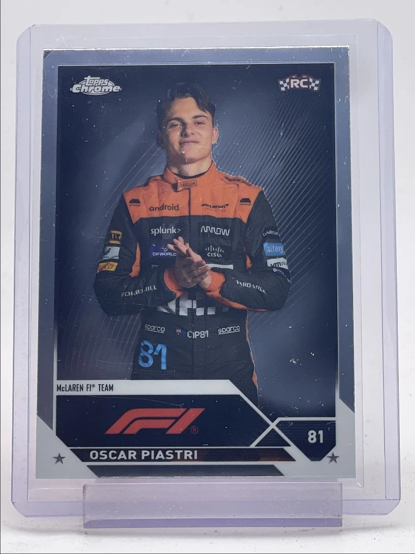 OSCAR PIASTRI 2023 TOPPS CHROME F1 ROOKIE MCLAREN #40 RC Q1300