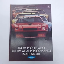 1973 Chevrolet Camaro Performance Vintage Print Ad Promo Motorsports Garage Wall