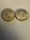 1964 50C Kennedy Half Dollar Lot Of 2, $1 Face Value 90 percent silver