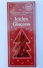 2000 Strands Icicles Tinsel Tree Christmas Decorations, Red